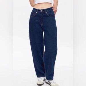KOTN Anti-Fit Dark Blue Jeans | Relaxed Straight Denim | Size 26
